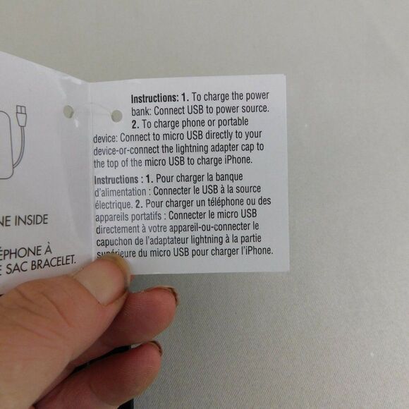 Smart Phone Charging Wristlet Wallet By Bead Landing - Black - Picture 4 of 11